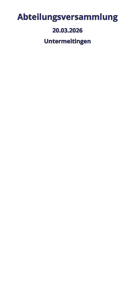 Abteilungsversammlung 20.03.2026 Untermeitingen