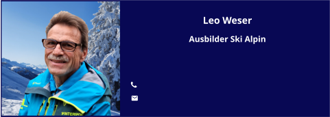 Leo Weser Ausbilder Ski Alpin   	 